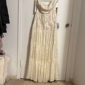 Elegant Cream Maxi Dress